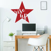 Girl's Room Wall Decal - Rise Up With Star Silhouette Design - Vinyl Art Decoration For Teen's Bedroom or Playroom Decor