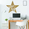 Girl's Room Wall Decal - Rise Up With Star Silhouette Design - Vinyl Art Decoration For Teen's Bedroom or Playroom Decor