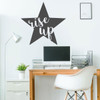 Girl's Room Wall Decal - Rise Up With Star Silhouette Design - Vinyl Art Decoration For Teen's Bedroom or Playroom Decor
