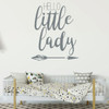 Girl's Wall Decal - Hello Little Lady With Arrow Design - Vinyl Sticker Decoration for Bedroom Decor