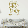 Girl's Wall Decal - Hello Little Lady With Arrow Design - Vinyl Sticker Decoration for Bedroom Decor