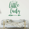 Girl's Wall Decal - Hello Little Lady With Arrow Design - Vinyl Sticker Decoration for Bedroom Decor