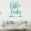 Girl's Wall Decal - Hello Little Lady With Arrow Design - Vinyl Sticker Decoration for Bedroom Decor