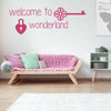 Girls Room Wall Decal - Welcome to Wonderland - Children Vinyl Decal Decoration for Bedroom or Playroom
