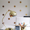 Gold Polka Dot Stickers, 108 2" Metallic Gold Vinyl Wall Decal for Baby Girl, Nursery, Teen Girl Room, Home Office Decoration and Party Decorations - Easy to Remove