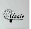Golf Player Name Wall Decal - Vinyl Decor For Teen, Girls's Bedroom or Playroom - Sports Decorations