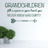 Grandma Wall Decal - Grandchildren Fill A Space - Grandmother's Vinyl Gift for Home Decor, Family Room or Living Room Decoration