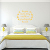 Gratitude Quote Wall Decal - Begin Each Day With a Grateful Heart - Christian, Religious Themed Vinyl Lettering Home Decor