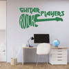 Guitar Wall Decor - Guitar Players Rock Decal - Music Studio Decor - Vinyl Decorations for Home Decor, Bedroom or Playroom - Musician Gift