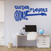 Guitar Wall Decor - Guitar Players Rock Decal - Music Studio Decor - Vinyl Decorations for Home Decor, Bedroom or Playroom - Musician Gift