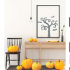 Halloween Decoration -Tree With Bats Silhouette Wall Decal - Fall Vinyl Decor for the Home, Office Or Classroom