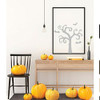 Halloween Decoration -Tree With Bats Silhouette Wall Decal - Fall Vinyl Decor for the Home, Office Or Classroom