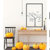 Halloween Decoration -Tree With Bats Silhouette Wall Decal - Fall Vinyl Decor for the Home, Office Or Classroom