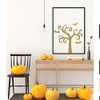 Halloween Decoration -Tree With Bats Silhouette Wall Decal - Fall Vinyl Decor for the Home, Office Or Classroom