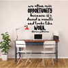 Hard Work Inspirational Vinyl Wall Decal