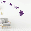 Hawaii Wall Decal - Home Sweet Home - State Silhouette Vinyl Art for Home Decor, Living Room or Family Room Decoration