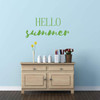 Hello Summer Home Decor Vinyl Wall Decal