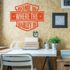Home Is Where The Harley Is, Gift for Biker - Vinyl Motorcylcle Wall Decals for Home, Man Cave, Office or Garage Decor