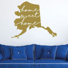 Home Sweet Home Alaska Wall Decal - State Silhouette Vinyl Art for Home Decor, Living Room or Family Room Decoration