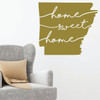Home Sweet Home Arkansas Wall Decal - State Silhouette Vinyl Art for Home Decor, Living Room or Family Room Decoration