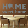 Home Sweet Home State of Alaska Silhouette Vinyl Wall Art Decal For Living Dining, Family Room, or Entryway Decor