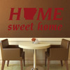 Home Sweet Home State of Arkansas Silhouette Vinyl Wall Art Decal For Living Dining, Family Room, or Entryway Decor