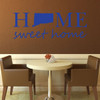 Home Sweet Home State of Connecticut Silhouette Vinyl Wall Art Decal For Living Dining, Family Room, or Entryway Decor