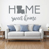 Home Sweet Home State of Louisiana Silhouette Vinyl Wall Art Decal For Living Dining, Family Room, or Entryway Decor