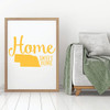 Home Sweet Home State of Nebraska Vinyl Wall Art Decal For Living Dining, Family Room, or Entryway Decor