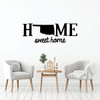 Home Sweet Home State of Oklahoma Vinyl Wall Art Decal For Living Dining, Family Room, or Entryway Decor