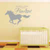 Horse Wall Decals "In Riding A Horse, We Borrow Freedom " With Horse Image Vinyl Home Wall Decor