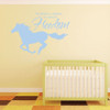 Horse Wall Decals "In Riding A Horse, We Borrow Freedom " With Horse Image Vinyl Home Wall Decor