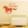 Horse Wall Decals "In Riding A Horse, We Borrow Freedom " With Horse Image Vinyl Home Wall Decor