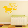 Horse Wall Decals "In Riding A Horse, We Borrow Freedom " With Horse Image Vinyl Home Wall Decor