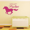 Horse Wall Decals "In Riding A Horse, We Borrow Freedom " With Horse Image Vinyl Home Wall Decor
