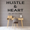 Hustle Wall Decal - Motivational Vinyl Lettering Quote for Sports, School, Business, Home Decor - Gift for Student, Athlete, Business Professional