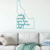 Idaho Wall Decal - Why Would You Live Anywhere Else - State Vinyl Art Silhouette for Home Decor, Living Room or Family Room Decoration