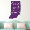 Indiana Wall Decal - Home Sweet Home - State Silhouette Vinyl Art for Home Decor, Living Room or Family Room Decoration