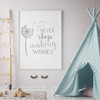 Inspirational Vinyl Quotes - Never Stop Making Wishes - Motivational Wall Decor for Bedroom, Living Room, Dorm or Home Decoration