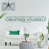 Inspirational Wall Decal - Creating Yourself - George Bernard Shaw Vinyl Art for Home, Bedroom or Living Room Decor