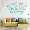 Inspirational Wall Decal - Eleanor Roosevelt 'Those Who Believe' Quote Vinyl Lettering for Bedroom, Living Room, Home Decor