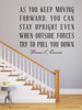 Inspirational Wall Decal - In Move Forward Stay Upright - Bonnie L Oscarson Motivational Quote Vinyl Sticker Design for Home or Bedroom Decor