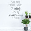 Inspirational Wall Decal - Over Time Simple Habits - Vinyl Art for Home, Bedroom or Living Room Decor