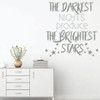 Inspirational Wall Decal - The Darkest Nights Produce - Vinyl Sticker for Bedroom, Home Decor or Living Room Decoration