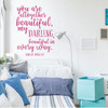 Inspirational Wall Decal - You Are All Together Beautiful - Vinyl Decor for Teen's Bedroom, Living Room, Dorm or Home Decoration