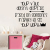 Inspiring Life Quotes Wall Decor Vinyl Decal for Tweens - Your Value Doesn't Decrease - Kids or Teenage Boys or Girl's Bedroom or Playroom Decoration