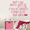 Inspiring Life Quotes Wall Decor Vinyl Decal for Tweens - Your Value Doesn't Decrease - Kids or Teenage Boys or Girl's Bedroom or Playroom Decoration