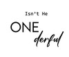 Isn't He Onederful Vinyl Decal - First Birthday Decor