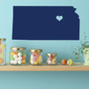 Kansas State - Vinyl Wall Decal, 34th State, Topeka Kansas, Home on the Range"