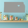Kansas State - Vinyl Wall Decal, 34th State, Topeka Kansas, Home on the Range"